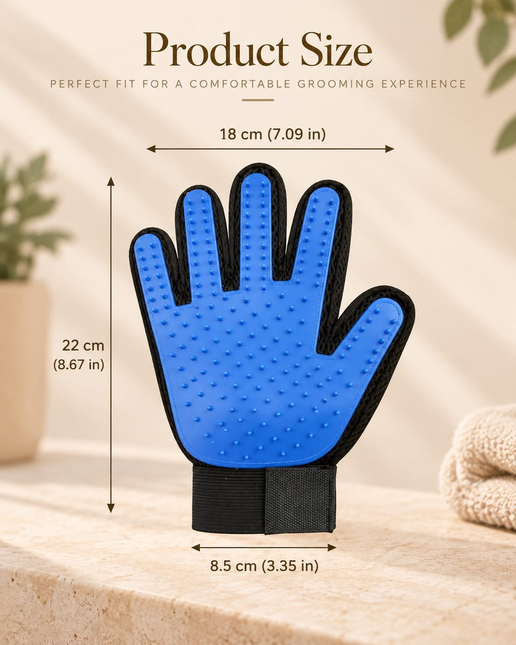 Deshedding Spa Gloves